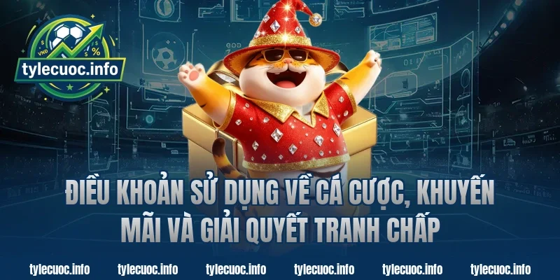 Điều khoản sử dụng về cá cược, khuyến mãi và giải quyết tranh chấp